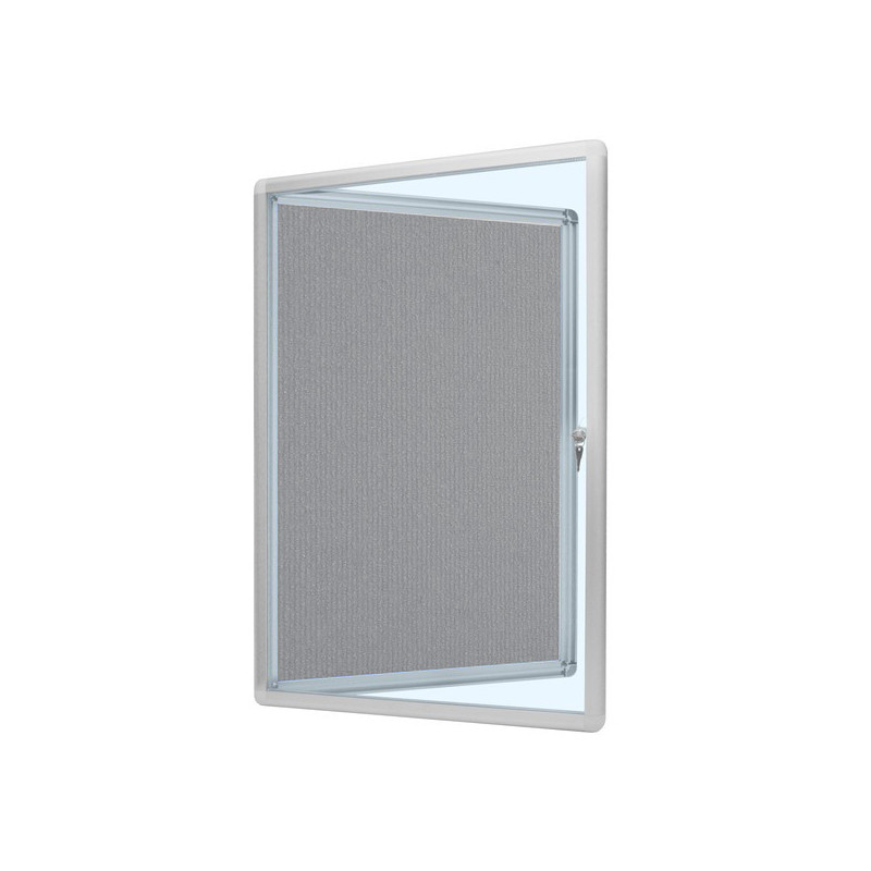 GO-TS 70x100cm Tekstylna Szara Gablota ogłoszeniowa jednodrzwiowa