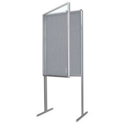 GWL-TS 70x100x190cm Tekstylna Niebieska Gablota ogłoszeniowa wolnostojąca