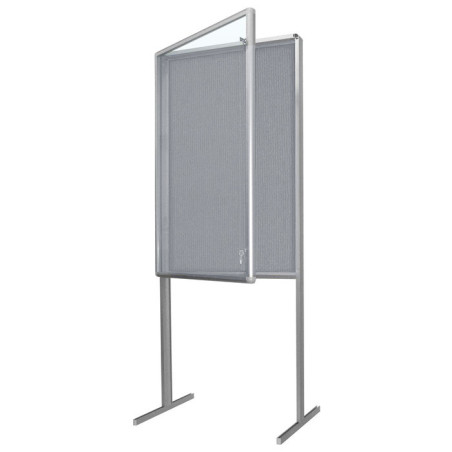 GWL-TS 70x100x190cm Tekstylna Niebieska Gablota ogłoszeniowa wolnostojąca