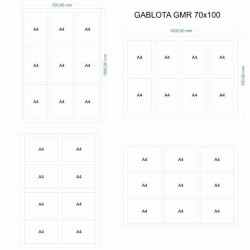 GMR-M 70x100cm Magnetyczna Gablota jednodrzwiowa otwierana