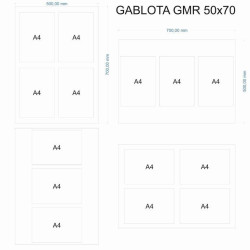 GMR-M 50x70cm Magnetyczna Gablota jednodrzwiowa otwierana