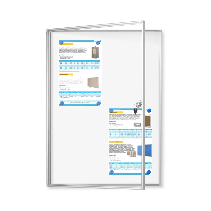 GMR-M 50x70cm Magnetyczna Gablota jednodrzwiowa otwierana