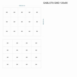 GMD-M 120x90cm Magnetyczna Gablota dwudrzwiowa otwierana