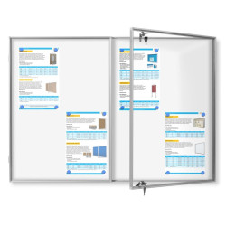 GMD-M 100x70cm Magnetyczna Gablota dwudrzwiowa otwierana