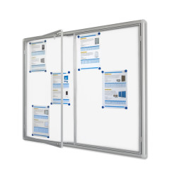 GCD-MB 180x120x3cm Mag. Biała Gablota dwudrzwiowa otwierana