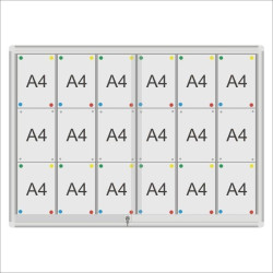 GCS-HMB 140x100x3cm Mag. Biała drzwi przesuwne, szkło hartowane