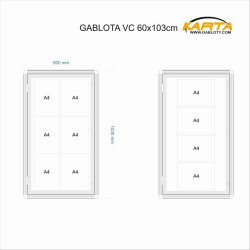 Gablota zewnętrzna ogłoszeniowa VC 60x103cm. Producent Karta