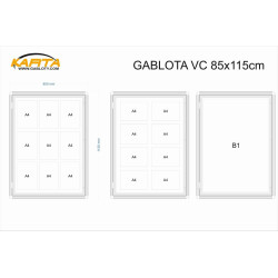 Gablota zewnętrzna ogłoszeniowa VC 85x115cm. Producent Karta