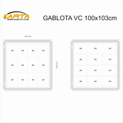 Gablota zewnętrzna ogłoszeniowa VC 100x103cm. Producent Karta