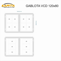 Gablota zewnętrzna dwudrzwiowa VCD 120x80cm