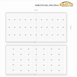 GALh 240x120cm Magnetyczna Gablota  ogłoszeniowa drzwi przesuwne szkło hartowane