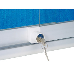 GALtnh 120x80cm Tekstylna Niebieska  Gablota ogłoszeniowa drzwi przsuwane szkło hartowane