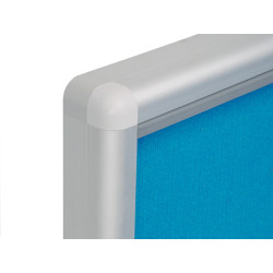GALtnh 240x120cm tekstylna niebieska  Gablota ogłoszeniowa drzwi przesuwne szkło hartowane 4mm