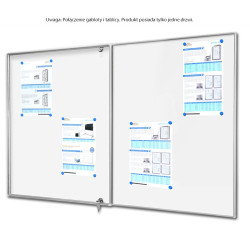 GTA-M 120x90cm G60x90+T60x90cm Gablota z tablicą. Magnetyczna