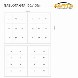 GTA-M/K 150x100cm G75x100+T75x100cm Gablota z tablicą. Magnetyczna/Korek