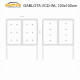 Gablota zewnętrzna wolnostojąc dwudrzwiowa VCD-WL 120x103cm h200+50cm
