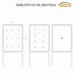 Gablota zewnętrzna wolnostojąca VC-WL 85x115cm. Producent