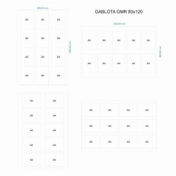 GMR-K 80x120cm Korek Gablota jednodrzwiowa otwierana